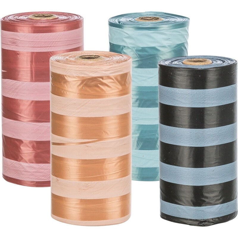 foto del prodotto sacchetti igienici a righe colorati 4x20 trixie