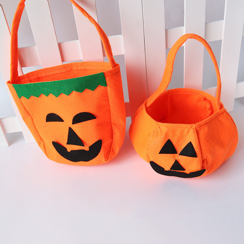 foto del prodotto sacchetti per caramelle alla zucca di halloween per bambini, sacchetti per dolci o dolcetti, sacchetto regalo in tessuto non tessuto, borsetta 2