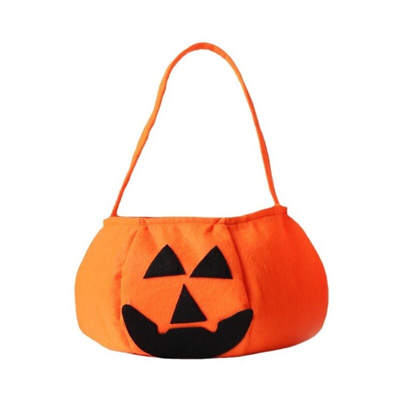 foto del prodotto sacchetti per caramelle alla zucca di halloween per bambini, sacchetti per dolci o dolcetti, sacchetto regalo in tessuto non tessuto, borsetta