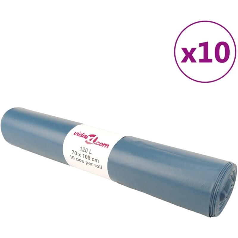 foto del prodotto sacchetti per cestini 100 pz blu 120 l vidaxl