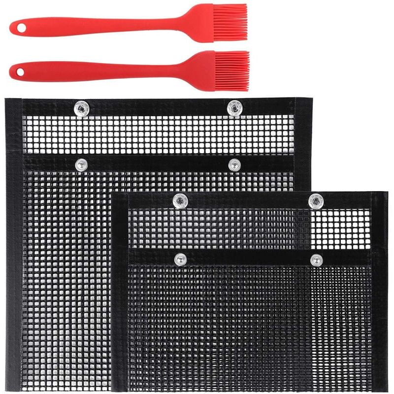 foto del prodotto sacchetti per cottura a rete per grigliate barbecue all aperto, resistenti, antiaderenti, riutilizzabili e facili da pulire, 2227 cm 2414 cm 1