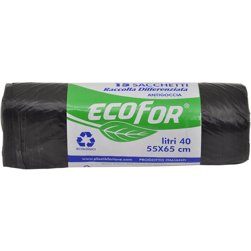foto del prodotto sacchetti per pattumiera cm 55 x 65 cf.15 pz celesti