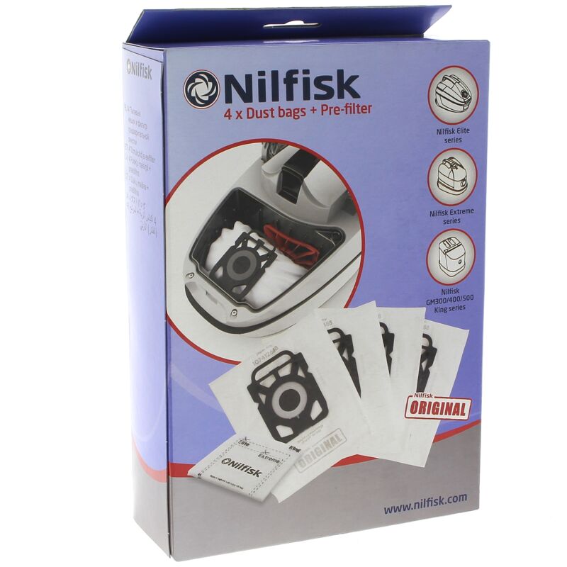 foto del prodotto sacchetti per vuoto per 4 originali per nilfisk hoover