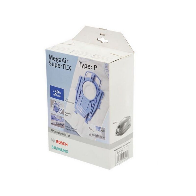 foto del prodotto sacchetti per vuoto tipo p per 4 filtri per aspirapolvere bosch