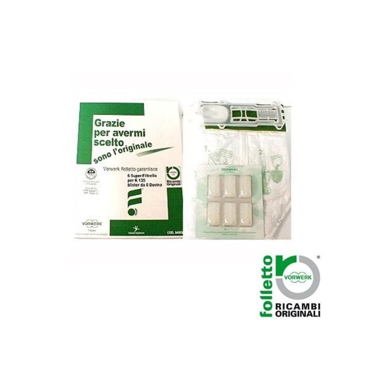 foto del prodotto sacchetti profumini dovina folletto vk 135 vk 136 originale