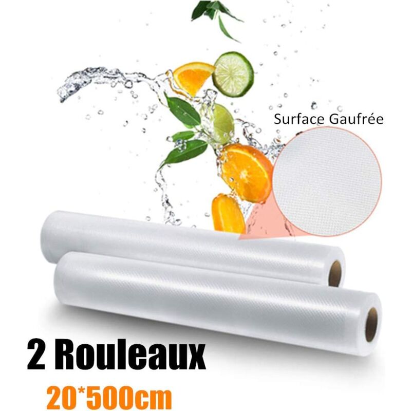 foto del prodotto sacchetti sottovuoto per alimenti 2 rotoli 20500cm per tutti i dispositivi sottovuoto 