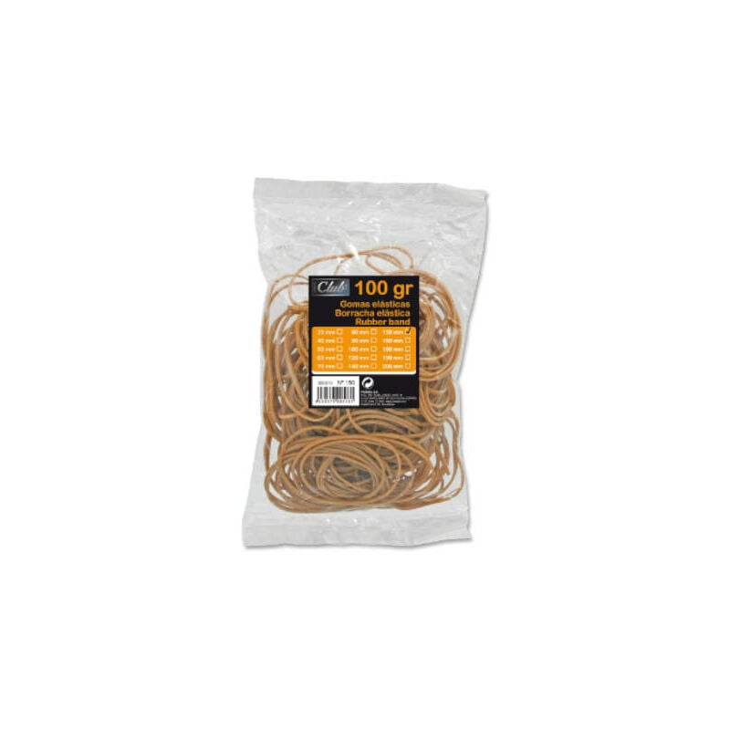 foto del prodotto sacchetto 100 gr. di elastici n. 15, lunghi 15 cm. office club