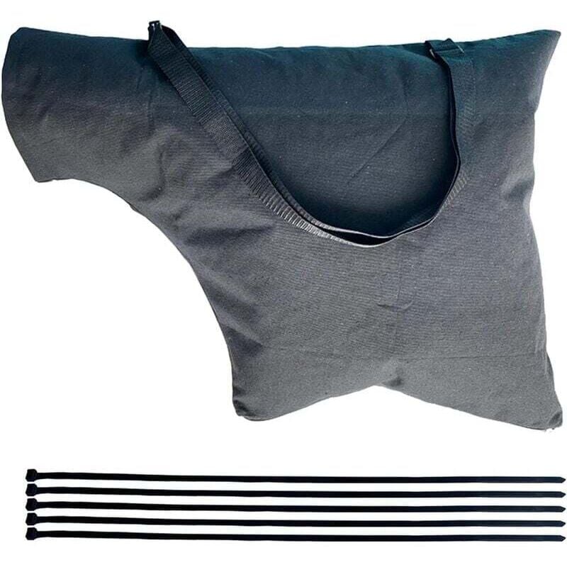 foto del prodotto sacchetto aspirapolvere per soffiatore con cerniera e tracolla, sacchetto di ricambio per soffiatore per rastrello e soffiatore nero