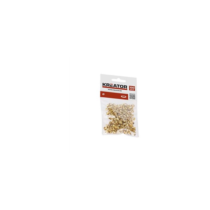 foto del prodotto sacchetto da 100 occhielli occhielli in ottone 7mm krt616105 kreator