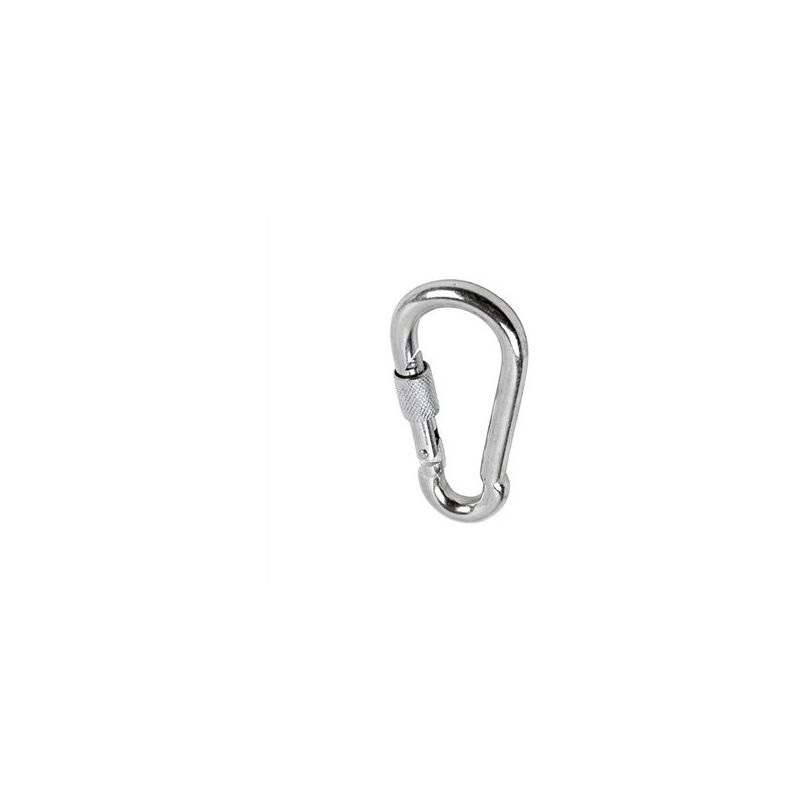 foto del prodotto sacchetto di 5 moschettoni pompiere sicurezza 100mm