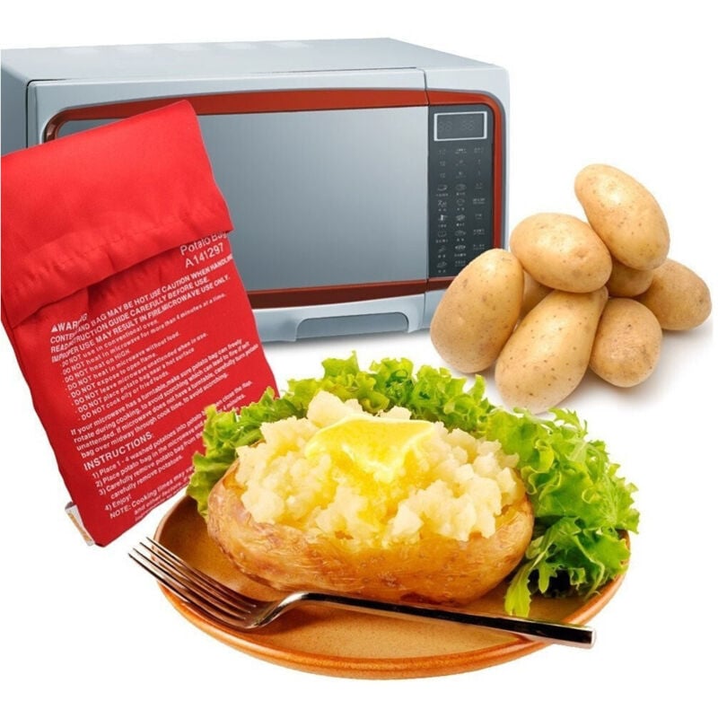 foto del prodotto sacchetto per cottura patate sacco cuoci al forno a microonde potato express - - trade shop traesio