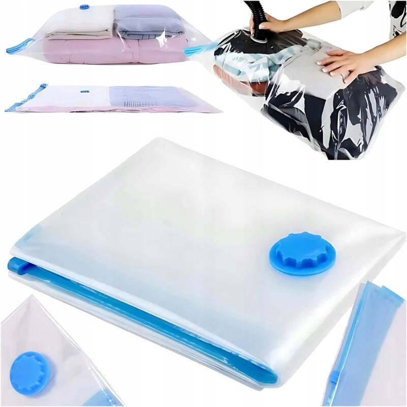 foto del prodotto sacchetto sottovuoto riutilizzabile per indumenti e biancheria da letto 80x100