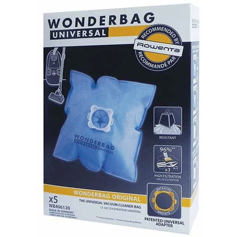 foto del prodotto sacchetto wonderbag x 5 classic aspirapolvere rowenta 335535