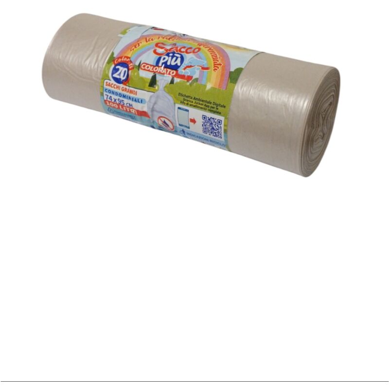 foto del prodotto sacchi bidoncino 100l 74x95cm 20pz trasparenti