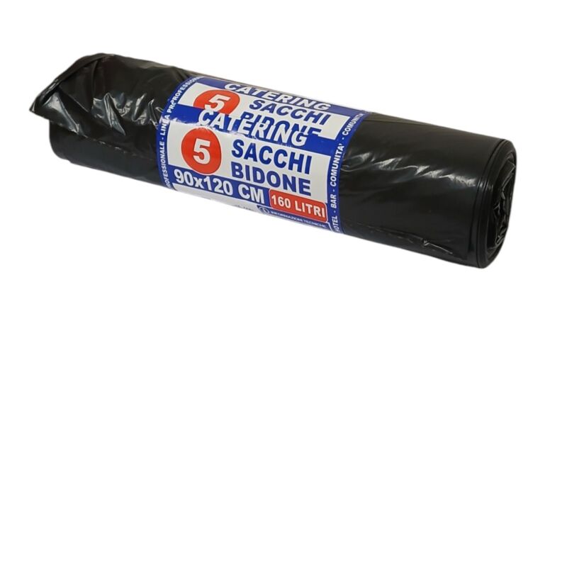foto del prodotto sacchi bidone 160l 90x120cm 5pz neri