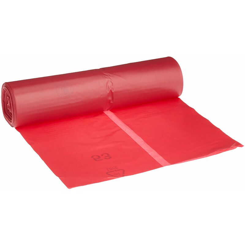 foto del prodotto sacchi della spazzatura deiss premium rosso tipo 60, 120 litri