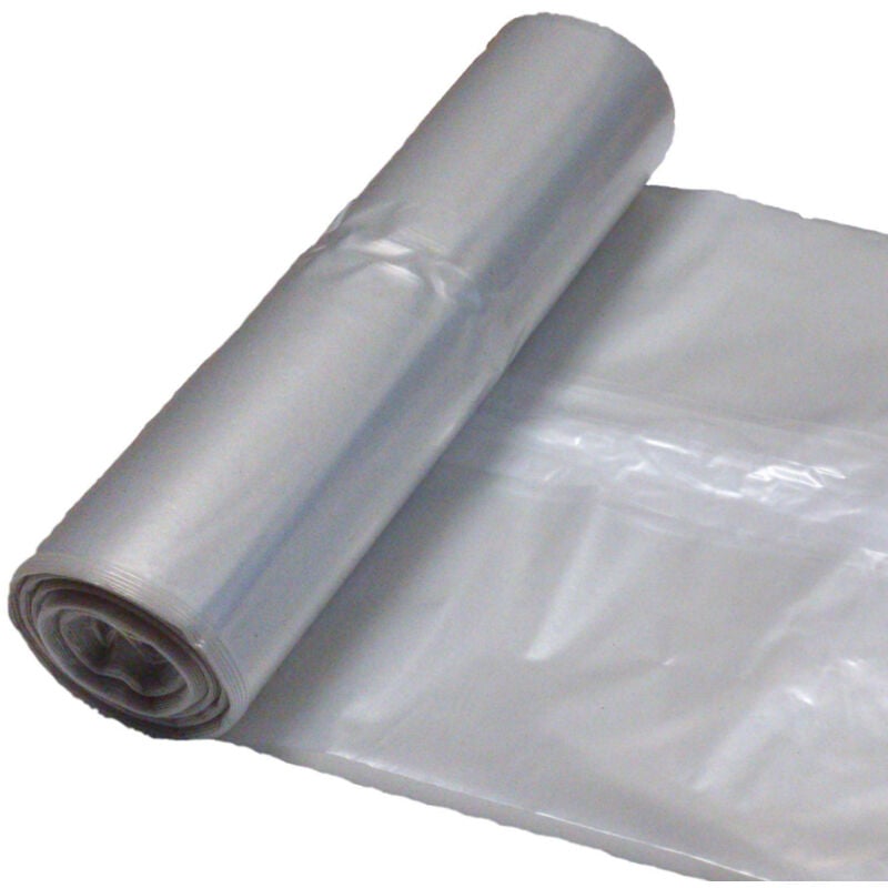foto del prodotto sacchi per la spazzatura, spessi, 50 micron, resistenti, rotolo da 25, trasparenti, 120l