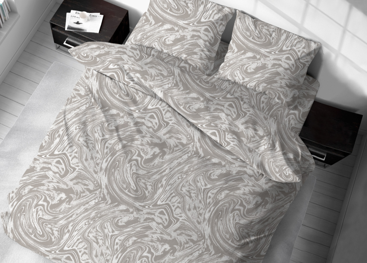 foto del prodotto sacco copripiumino in 100 cotone made italy disegno splash piazza e mezza beige