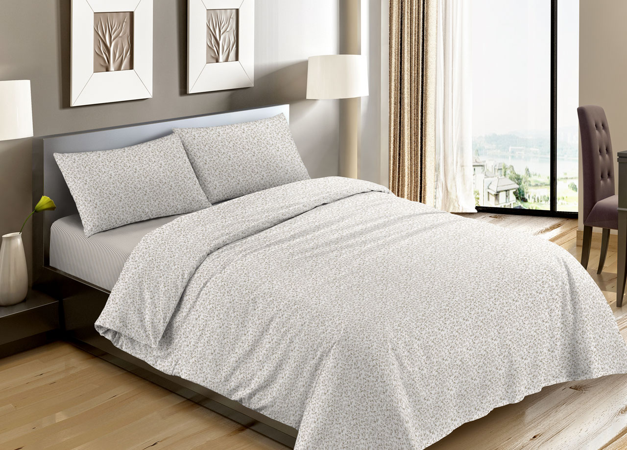 foto del prodotto sacco copripiumino piumone letto in 100 cotone made italy vari disegni rp - 1 piazza - stefy beige