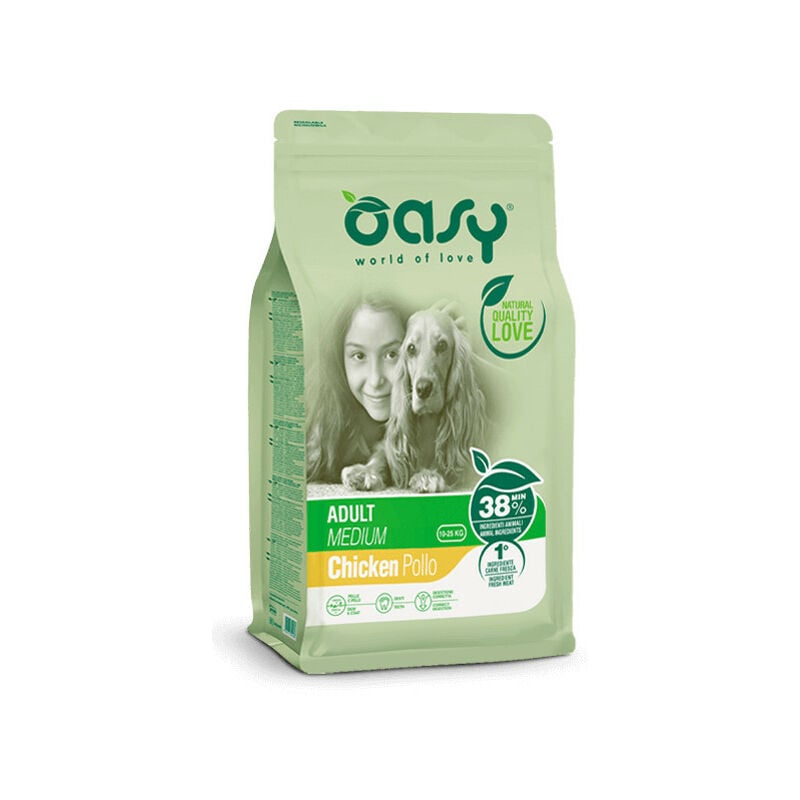 foto del prodotto sacco crocchette cane adulto medium 12 kg - oasy