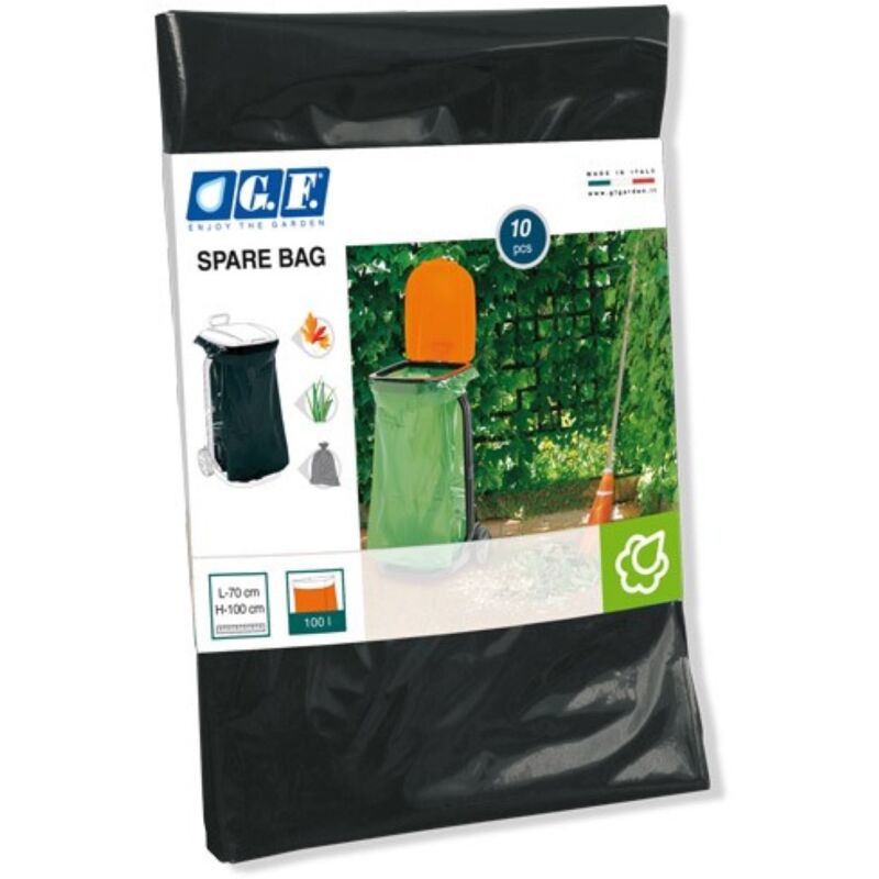 foto del prodotto sacco da giardino colore nero 100 litri confezione da 10 pezzi gf g.f.