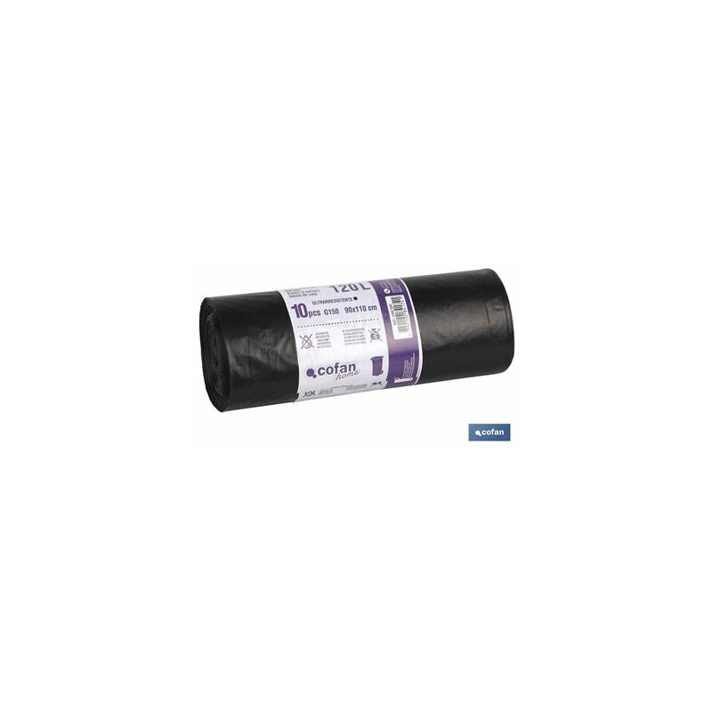 foto del prodotto sacco della spazzatura 90x110 calibro 150 colore nero 10 unit .