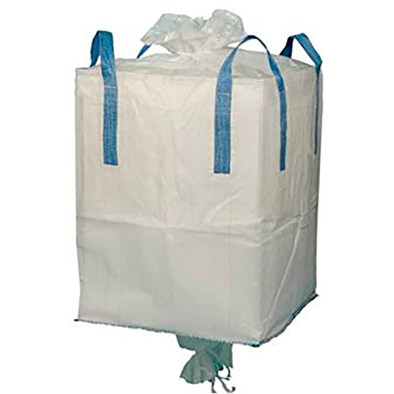 foto del prodotto sacco detriti big bag 90x90x90cm con valvola bianco resiste fino a 1000kg densità 100g/m