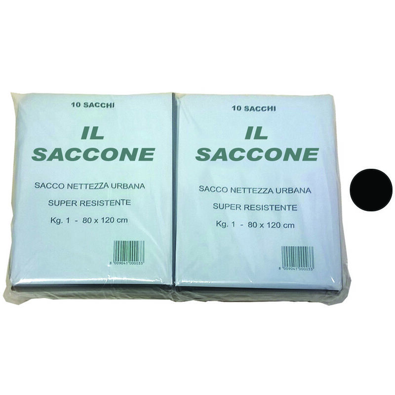 foto del prodotto sacco il saccone nero pz.10 cm.80x120 kg.1
