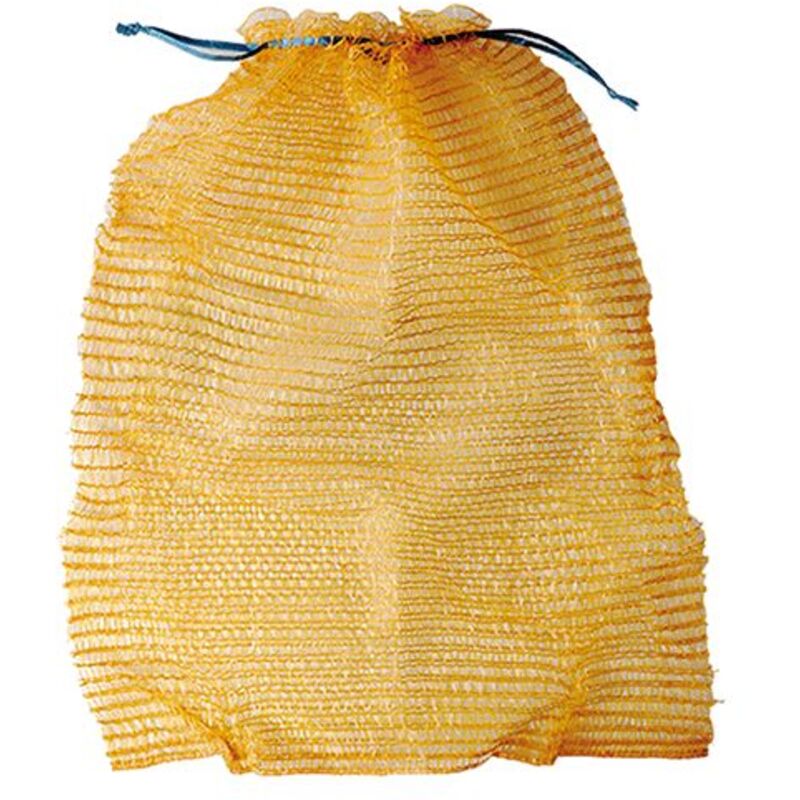 foto del prodotto sacco in raschel polietilene a maglia cm 40x60 portata 10 kg circa per ortaggi prodotti ortofrutticoli con stringa