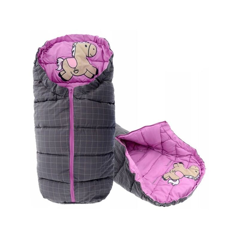 foto del prodotto sacco nanna 4 in 1 cavallo grigio viola