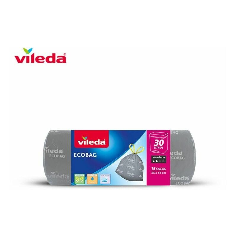 foto del prodotto sacco per spazzatura ecobag 30l 15 sacchetti 171447 vileda