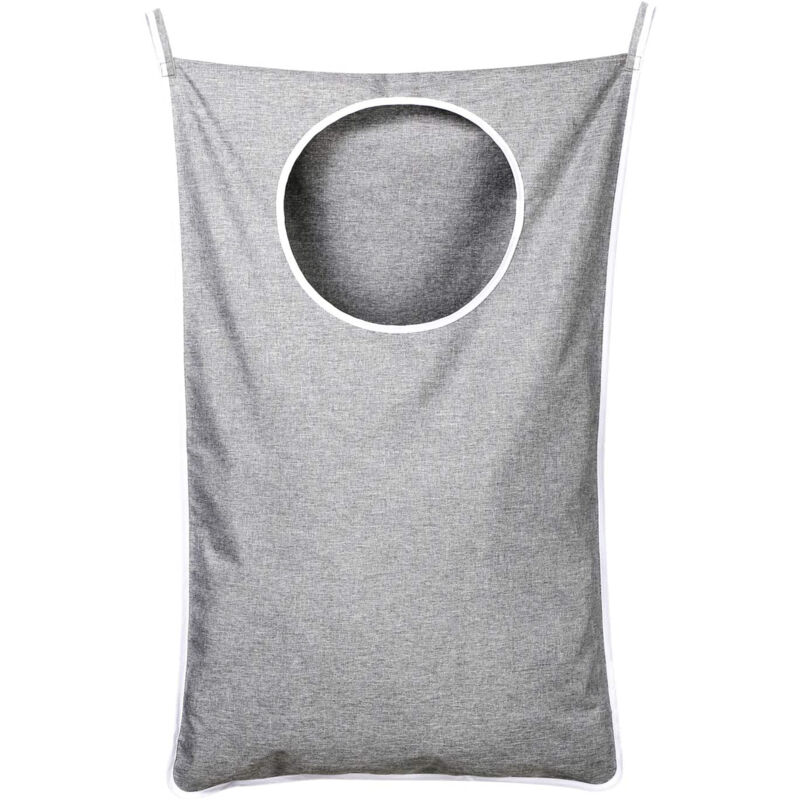foto del prodotto sacco portabiancheria salvaspazio in tessuto oxford 2 ganci in acciaio inox 2 ventose potenti per camera da letto, cameretta, dormitorio o