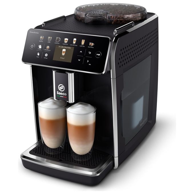 foto del prodotto saeco sm6580 00 granaroma macchina caffe automatica espresso con macinacaffe ed erogatore di vapore caffe in grani colore nero