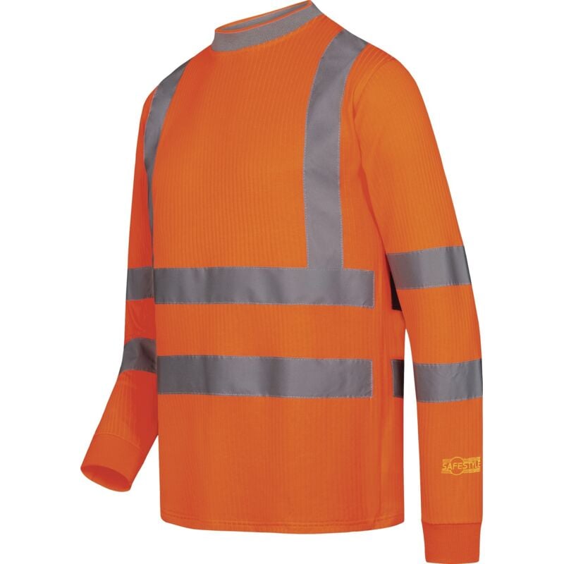 foto del prodotto safestyle t shirt haute visibilit manches longues nevio taille l 54 56 orange