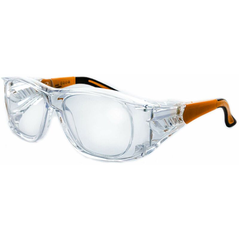 foto del prodotto safety vhp10 vh10 pro 100 occhiali protettivi da vista, colore trasparente arancione, 1.00 varionet