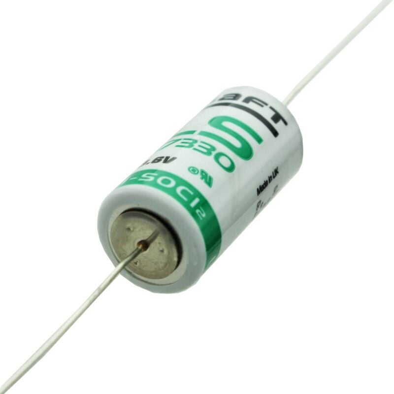 foto del prodotto saft pila al litio cloruro di tionile li socl2 3,6v 2,1ah con reofori ls17330 2 3a