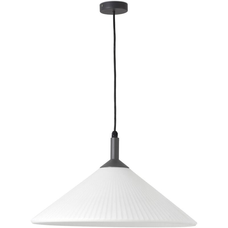 foto del prodotto saigon lampada sospensione grigio bianco mate r55