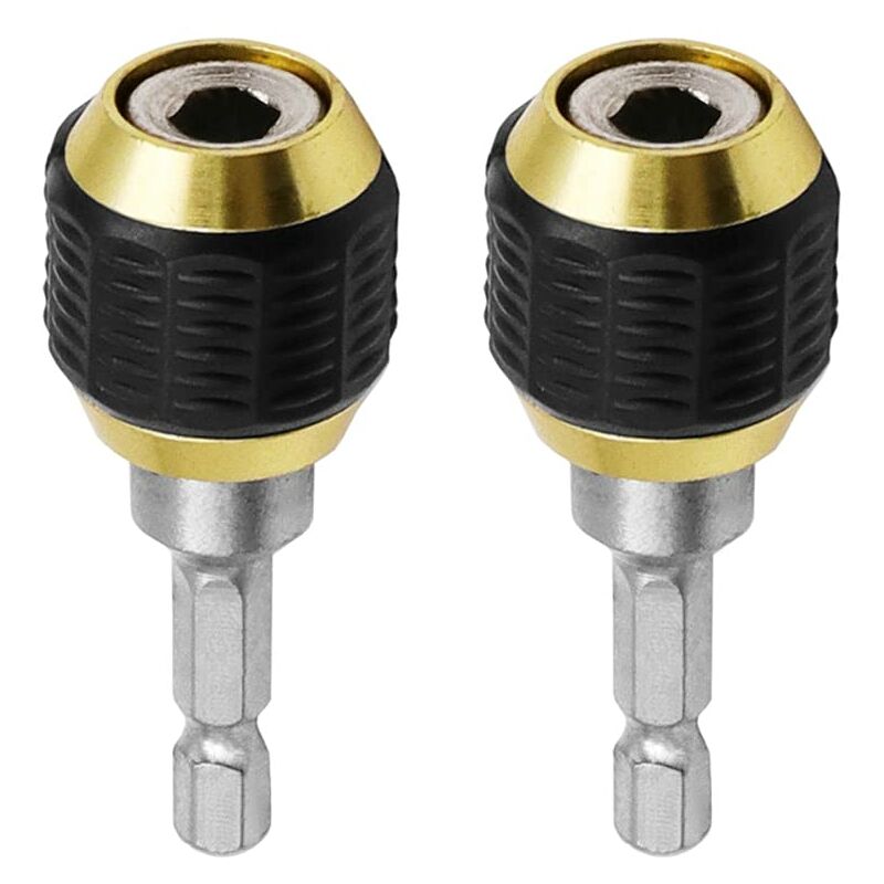 foto del prodotto saipor 2 supporti per punte da 60 mm, a cambio rapido, supporto per trapano da 1 4 , con codolo esagonale autobloccante, per trapano e cacciavite