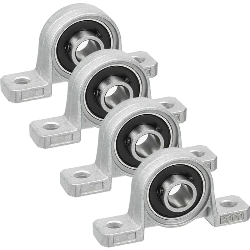 foto del prodotto saipor 4 cuscinetti kp000, con foro da 10 mm, in lega di zinco, cuscinetti ondulati verticali, auto allineamento, cuscinetti per asse, macchina