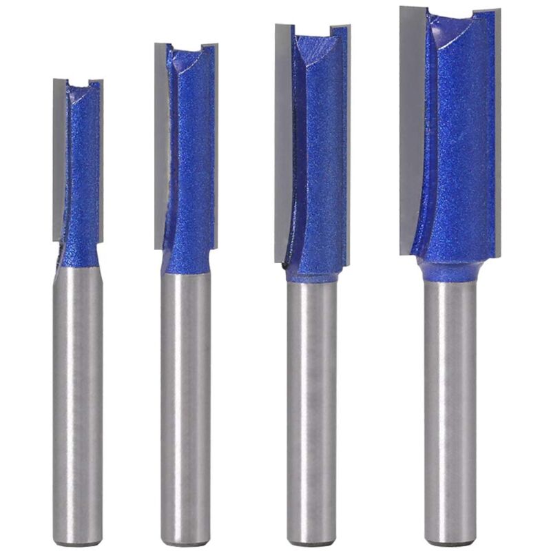 foto del prodotto saipor set di 4 frese dritte da 6 mm con codolo da 6 mm