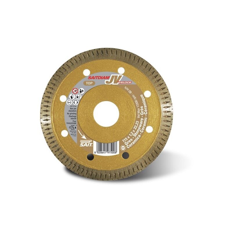 foto del prodotto sait diam ct jv disco diamanto per taglio pietra corona continua d 115 mm