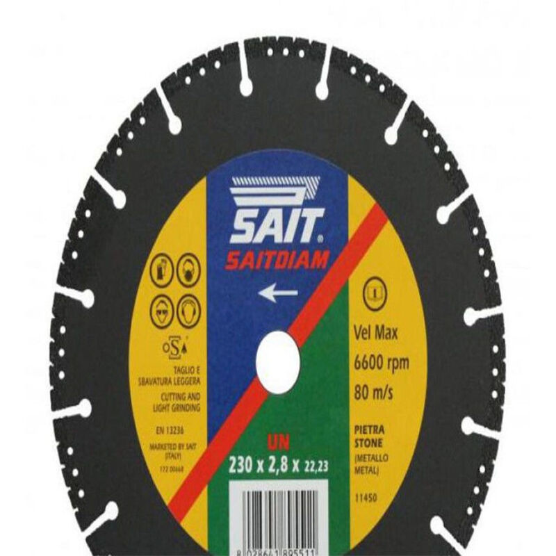 foto del prodotto sait disco diamantato universale diam un per edilizia, diametro 115mm