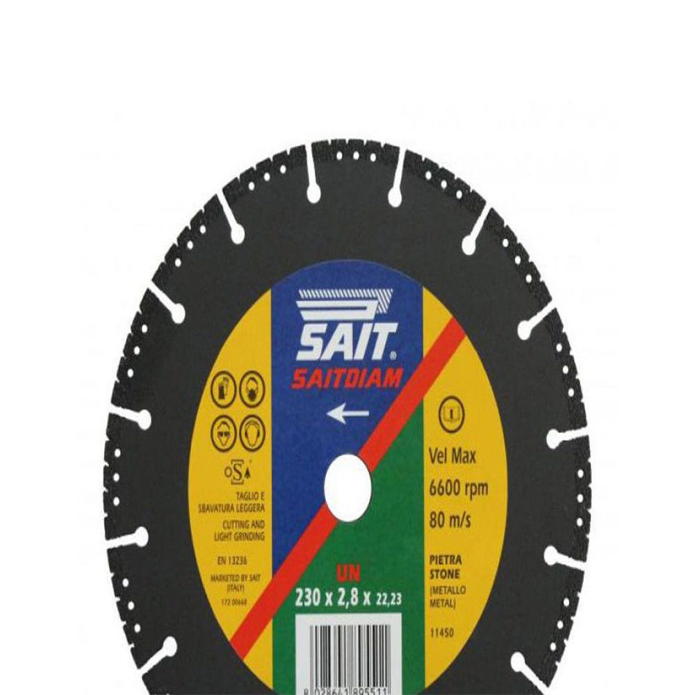 foto del prodotto sait disco diamantato universale saitdiam un per edilizia, diametro 230mm