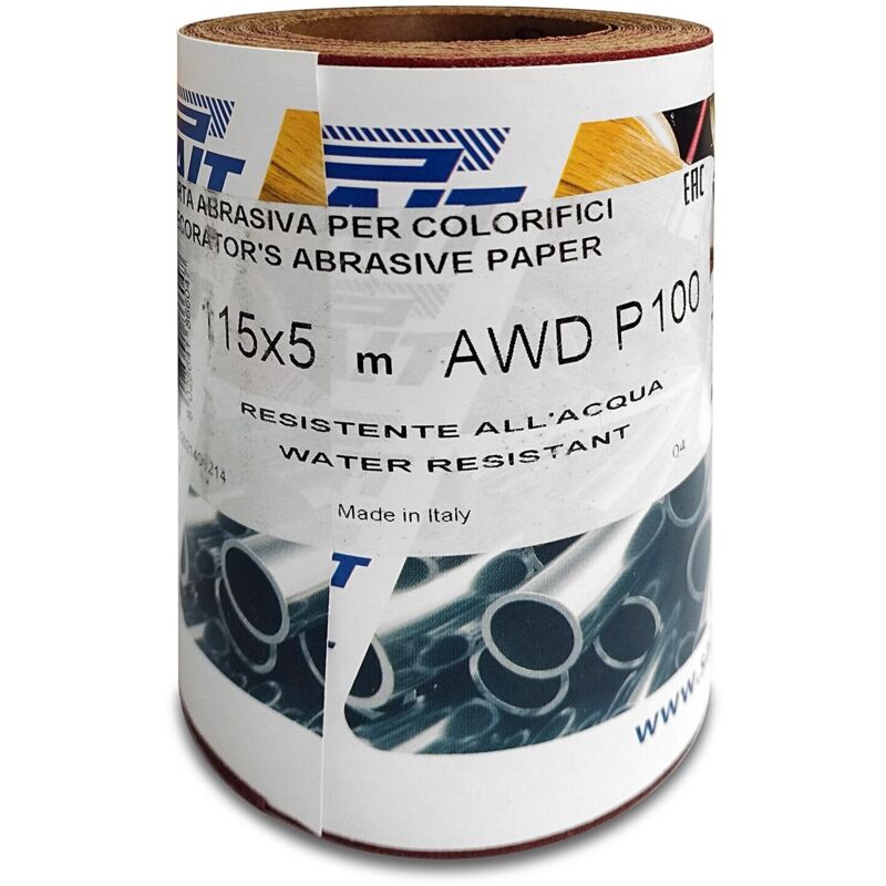 foto del prodotto sait saitac rm aw d minirotolo carta abrasiva al corindone 115x5 grana 100