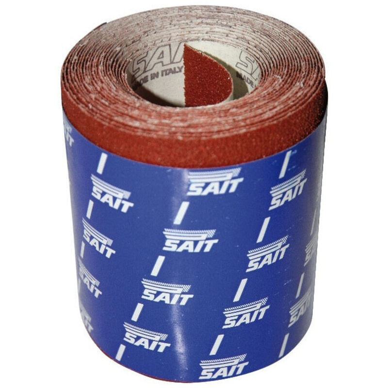 foto del prodotto sait saitex grana 150 carta vetrata abrasiva telata per legno ferro smalto vernici 1mt larghezza 120mm
