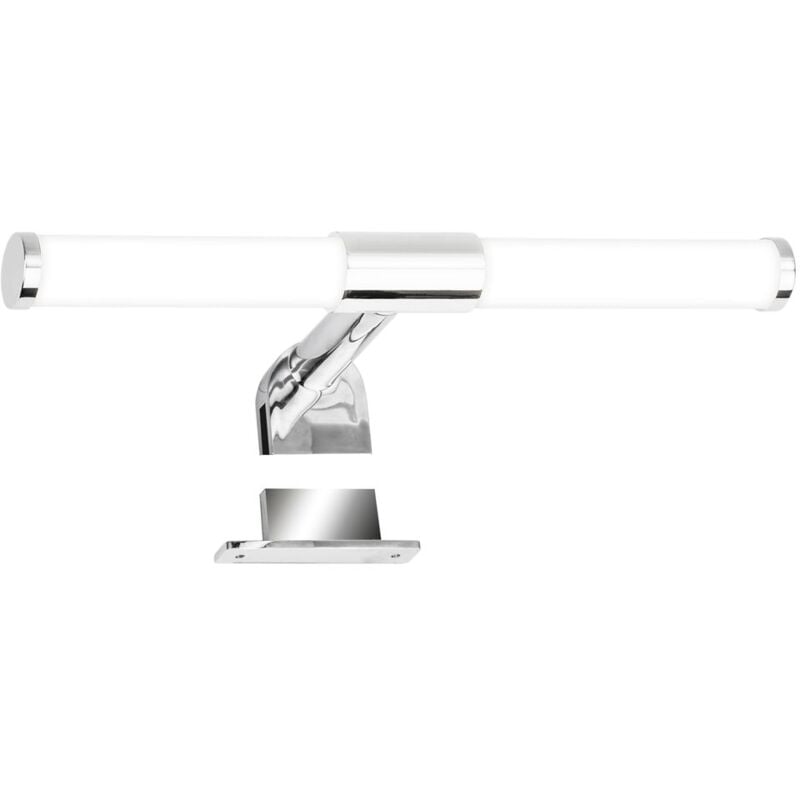 foto del prodotto sala lampada a specchio led per bagno, montaggio 2 in 1, fissabile, cromo briloner