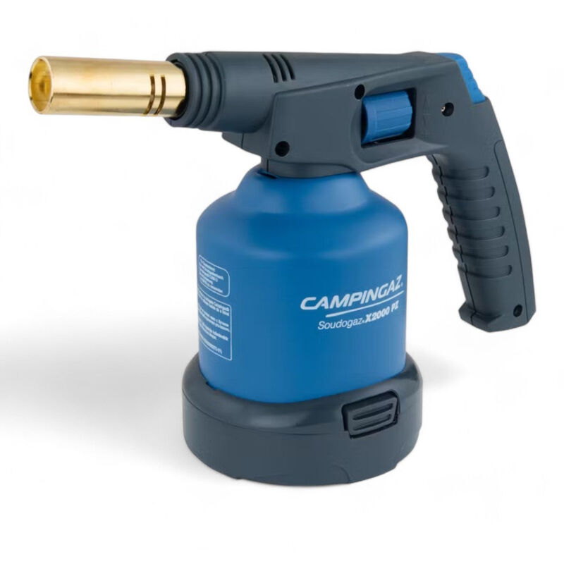 foto del prodotto saldatore a gas in metallo con accensione piezoelettrica potenza 1650w temperatura fiamma 1800c regolabile ergonomico