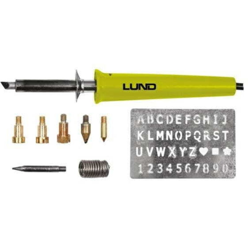 foto del prodotto saldatore e pirografo lund per legno 11 pz.