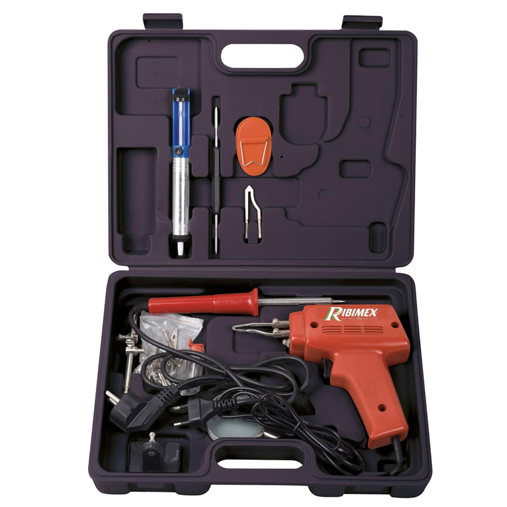 foto del prodotto saldatore istantaneo pistola saldatrice filo a stagno saldature 100w ribimex prsoudkit