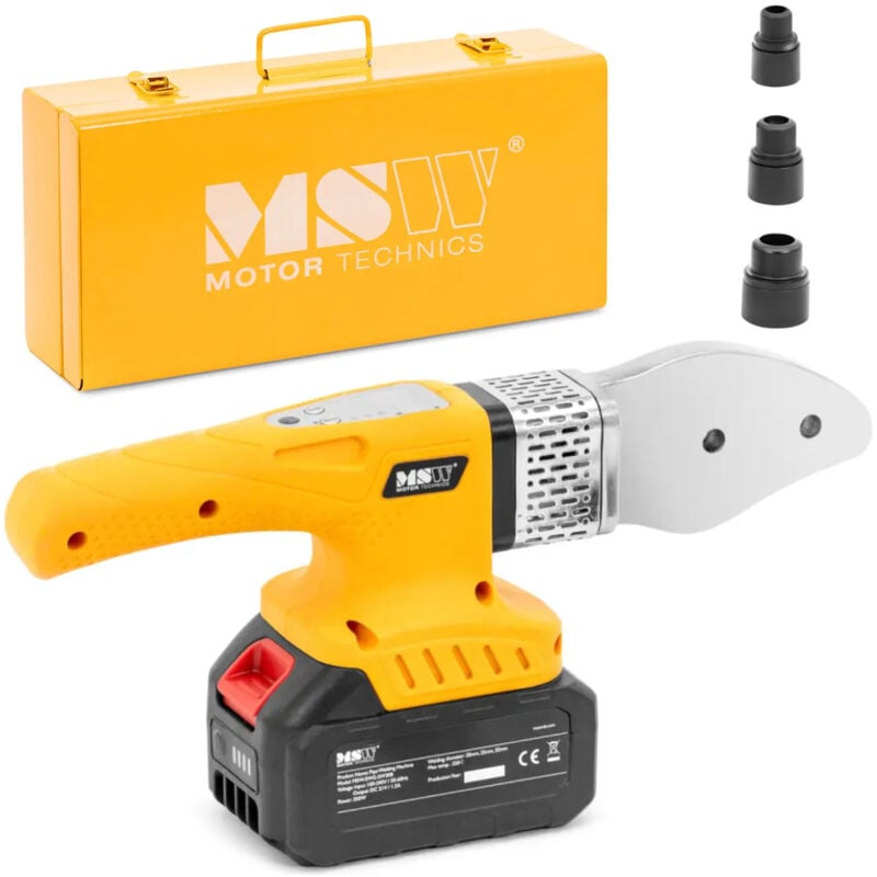 foto del prodotto saldatrice a batteria per tubi pp pb pe pv con diametro 20-32 mm, 300c, 350 w - set